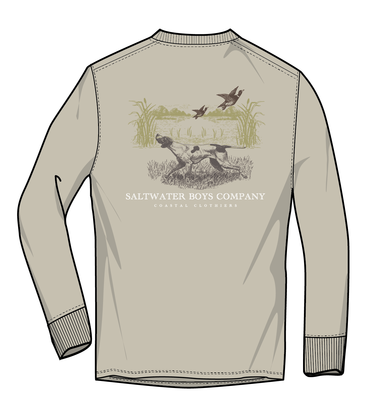 Hunting Dog Boys Long Sleeve Graphic Tee