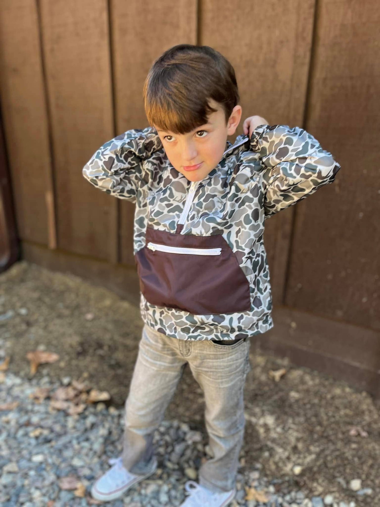 Camo rain jacket / boys clothing / boys jacket /fall clothes